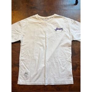 Ape Tees By Jim Design Short Sleeve White W/ Purple Wording Size Large